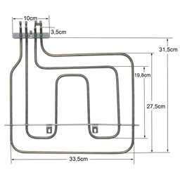 [200-006-0912] ΑΝΤΙΣΤΑΣΗ ΚΟΥΖΙΝΑΣ ΙΙ 1100+1100W CONDY BEKO BLOMBERG 262900082