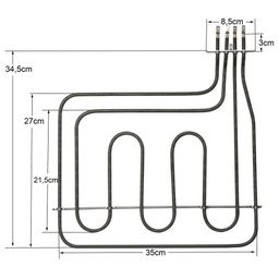 [200-006-0130] ΑΝΤΙΣΤΑΣΗ ΚΟΥΖΙΝΑΣ ΙΙ 900+1600W SIEMENS ΠΛΑΙ