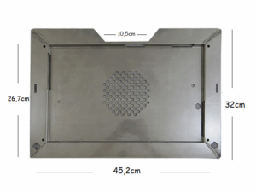 [200-006-0541] ΠΛΑΤΗ ΚΟΥΖΙΝΑΣ MIELE INOX ΣΥΜΒΑΤΗ 65102510